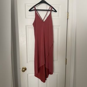 Beautiful rose colored dress with criss cross straps in the back